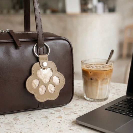 Leather Fur Keeper Keychain | Your 24/7 Paw Companion