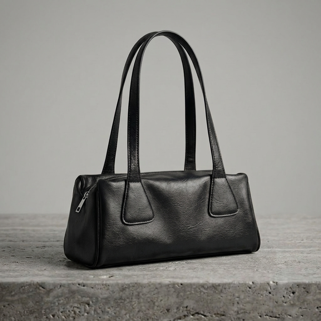 Atelier "Soft Grain" Retro Baguette Bag | Premium PU Leather