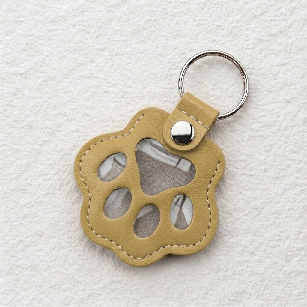Leather Fur Keeper Keychain | Your 24/7 Paw Companion