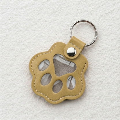 Leather Fur Keeper Keychain | Your 24/7 Paw Companion