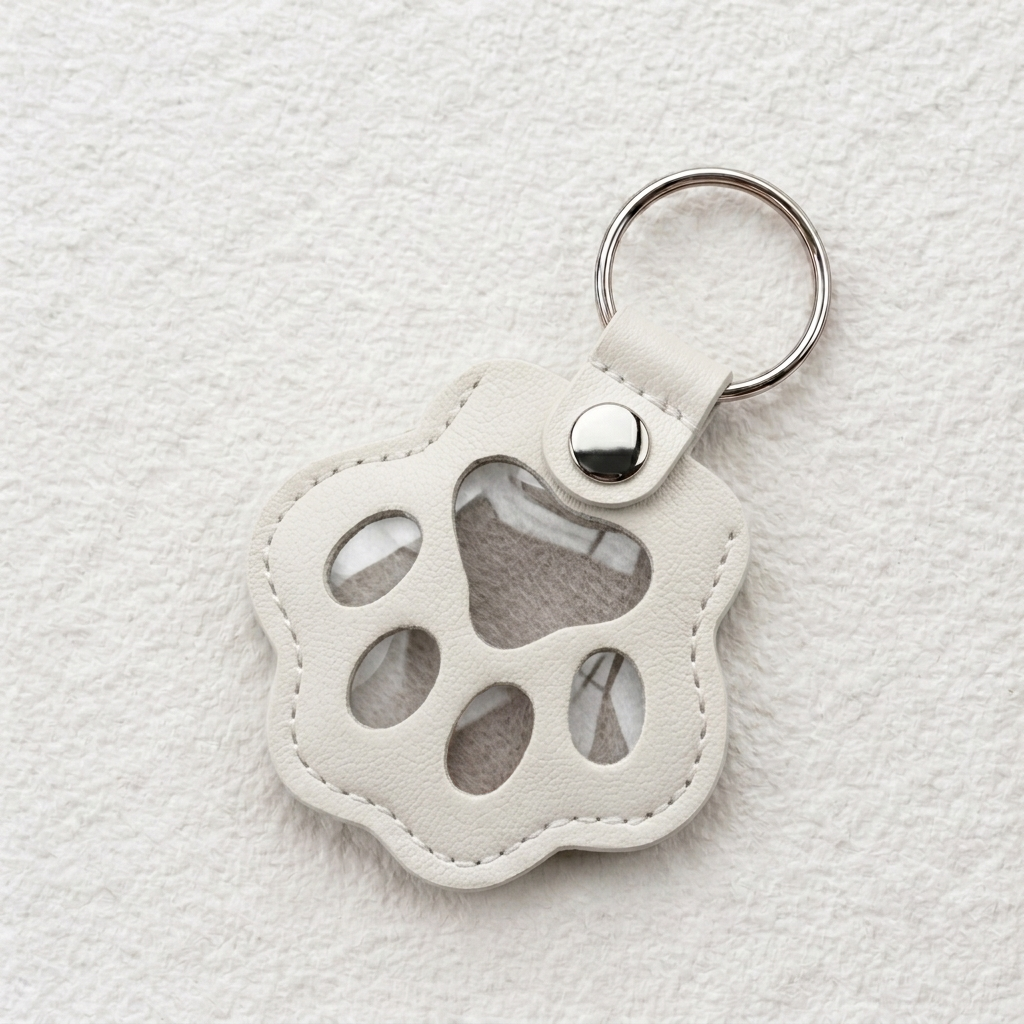 Leather Fur Keeper Keychain | Your 24/7 Paw Companion
