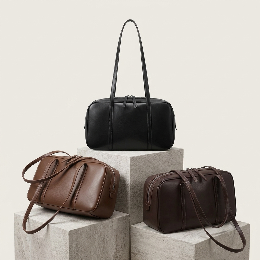 Atelier "Soft Boston" Unisex East-West Carryall | Genuine Leather