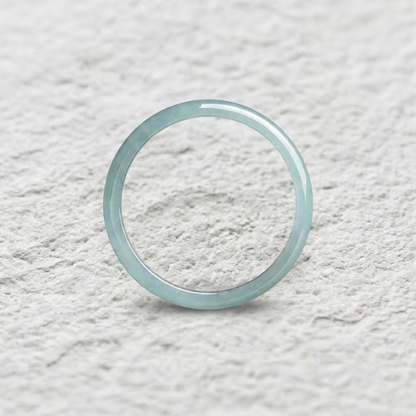 Lumina "Blue Water" Ice Jadeite Ring | 100% Natural Type A Jade Ultra-Thin Stacking Band