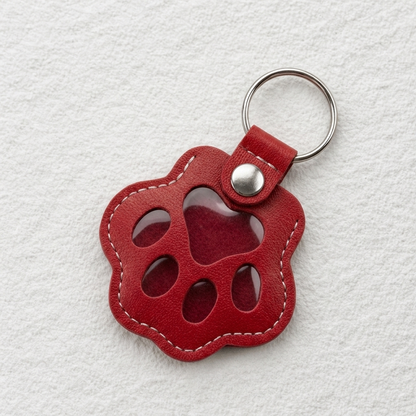 Leather Fur Keeper Keychain | Your 24/7 Paw Companion
