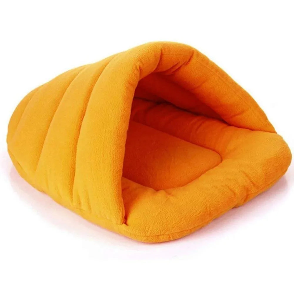 Warm Fleece Dog Beds Winter Warm Polar Pet Heated Soft Mat Slippers Beds Kennel House For Cats Sleeping Bag Nest Cave Bed