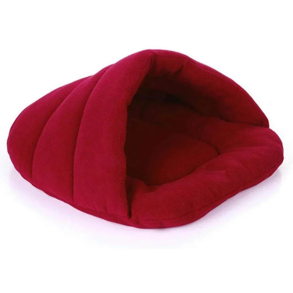 Warm Fleece Dog Beds Winter Warm Polar Pet Heated Soft Mat Slippers Beds Kennel House For Cats Sleeping Bag Nest Cave Bed