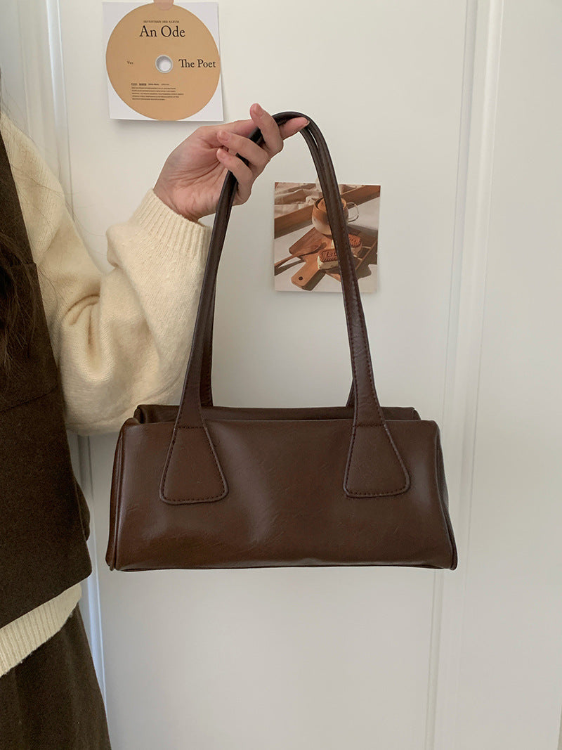 Women's Bag 2026 Autumn and Winter New Korean Ins Retro Baguette Bag Versatile Commuter Casual Shoulder Underarm Bag