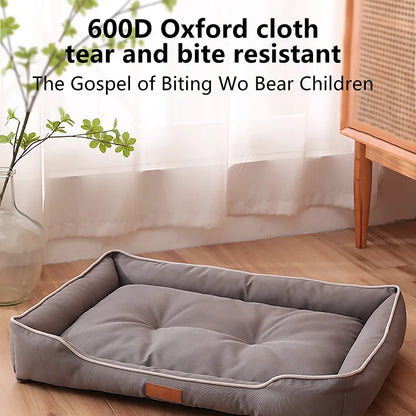 Waterproof Cat Dog Bed 600D Oxford Cloth Pet Dogs Beds Soft Thickened PP Cotton Filling Bite-resistant Pets Mat Dog Accessories