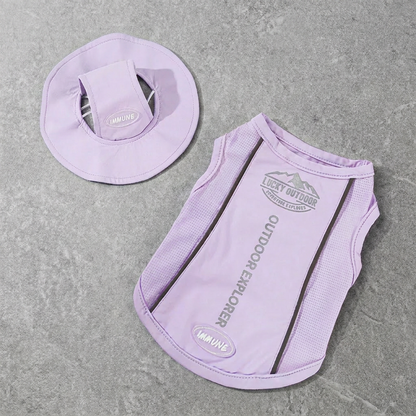 ChillGuard Cooling Pet Vest & Sun Hat Set | Ultimate Summer Protection for Your Furry Explorer