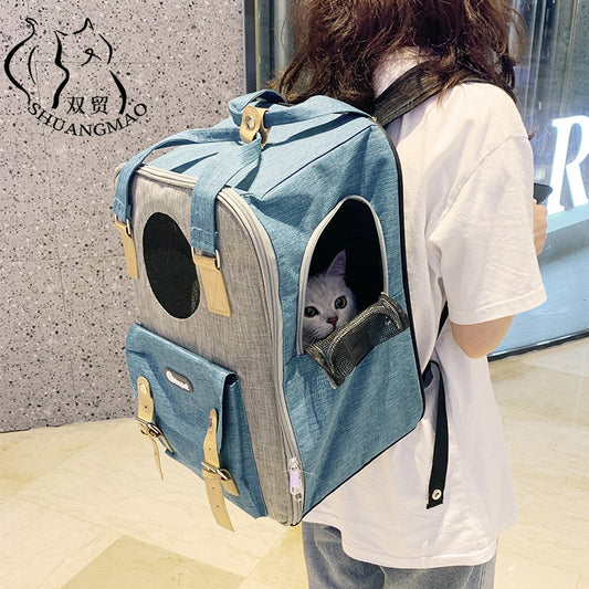 5 Styles Pet Cat Carrier Backpack Travel Cats Bagpack Small Dogs Carrying Bag for Kitten Puppy Space Handbag Portable Products